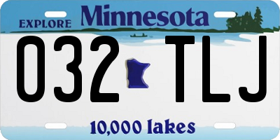 MN license plate 032TLJ