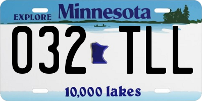 MN license plate 032TLL