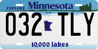 MN license plate 032TLY