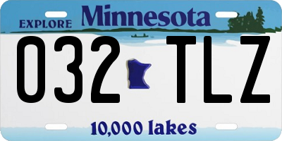 MN license plate 032TLZ