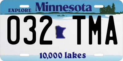 MN license plate 032TMA