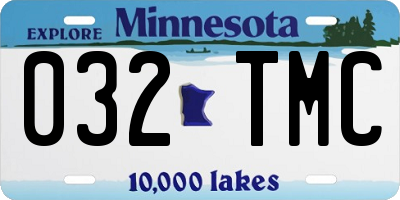 MN license plate 032TMC