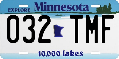 MN license plate 032TMF