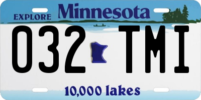 MN license plate 032TMI