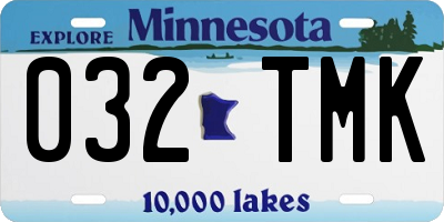 MN license plate 032TMK