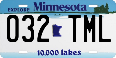 MN license plate 032TML