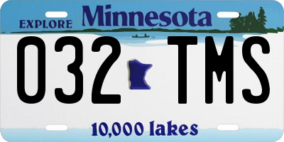 MN license plate 032TMS