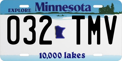MN license plate 032TMV