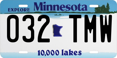 MN license plate 032TMW