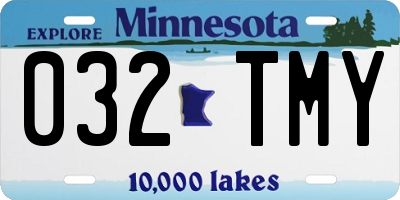 MN license plate 032TMY