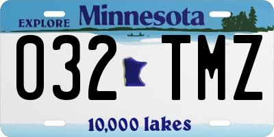 MN license plate 032TMZ