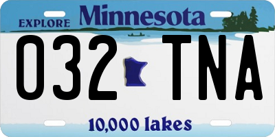 MN license plate 032TNA
