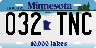 MN license plate 032TNC