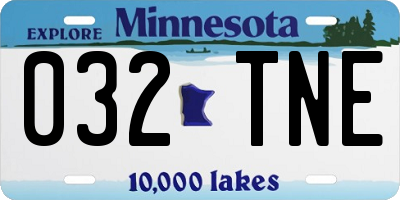 MN license plate 032TNE
