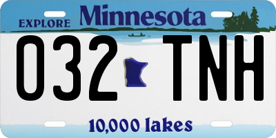 MN license plate 032TNH