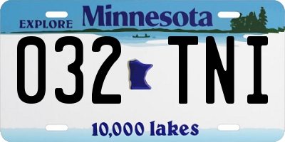 MN license plate 032TNI
