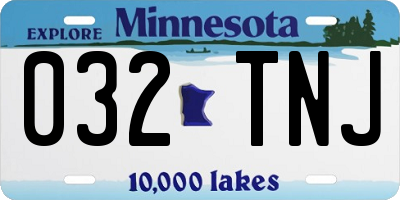 MN license plate 032TNJ