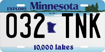 MN license plate 032TNK