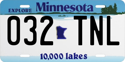 MN license plate 032TNL