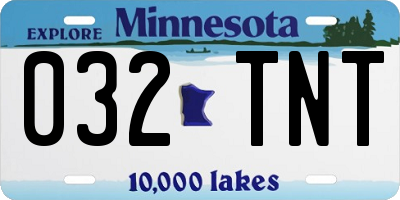 MN license plate 032TNT