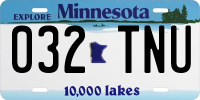 MN license plate 032TNU