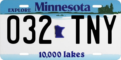 MN license plate 032TNY