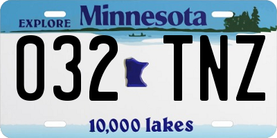 MN license plate 032TNZ