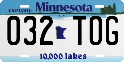 MN license plate 032TOG