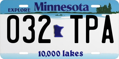 MN license plate 032TPA