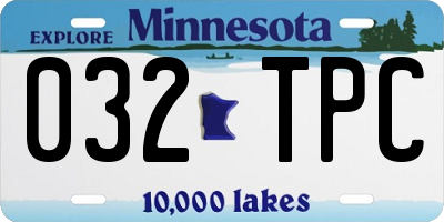 MN license plate 032TPC