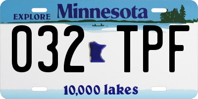 MN license plate 032TPF