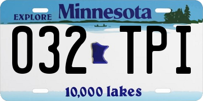 MN license plate 032TPI
