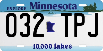 MN license plate 032TPJ