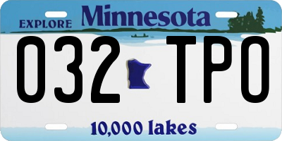 MN license plate 032TPO