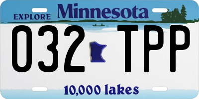 MN license plate 032TPP