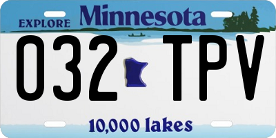 MN license plate 032TPV