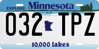 MN license plate 032TPZ
