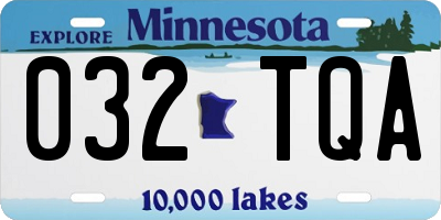 MN license plate 032TQA