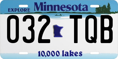 MN license plate 032TQB
