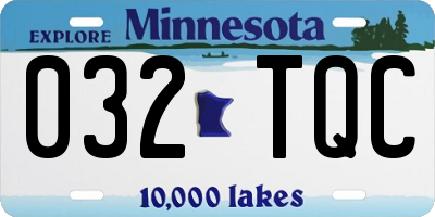 MN license plate 032TQC