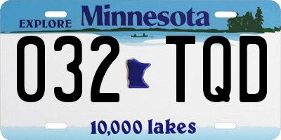 MN license plate 032TQD