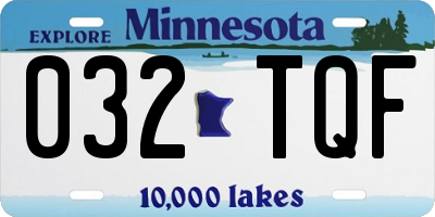 MN license plate 032TQF