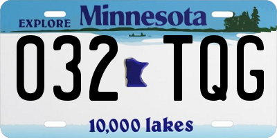 MN license plate 032TQG