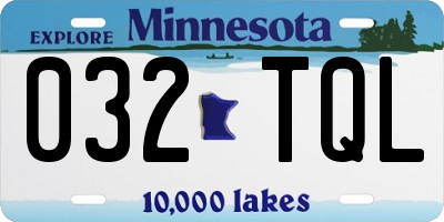 MN license plate 032TQL