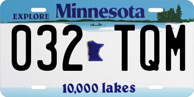 MN license plate 032TQM