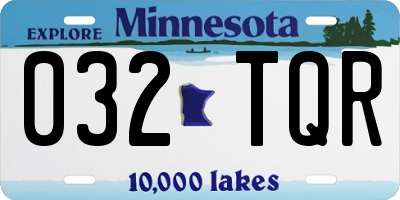 MN license plate 032TQR