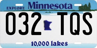 MN license plate 032TQS