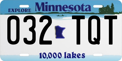 MN license plate 032TQT