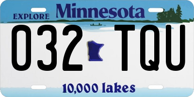 MN license plate 032TQU