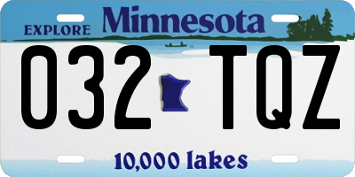 MN license plate 032TQZ